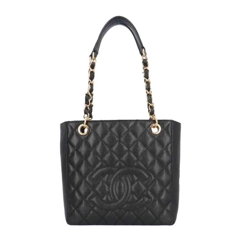 Handle bags with structured shapes for class -Chanel Matelasse  Caviar Leather Tote Bag (Pre-Owned)