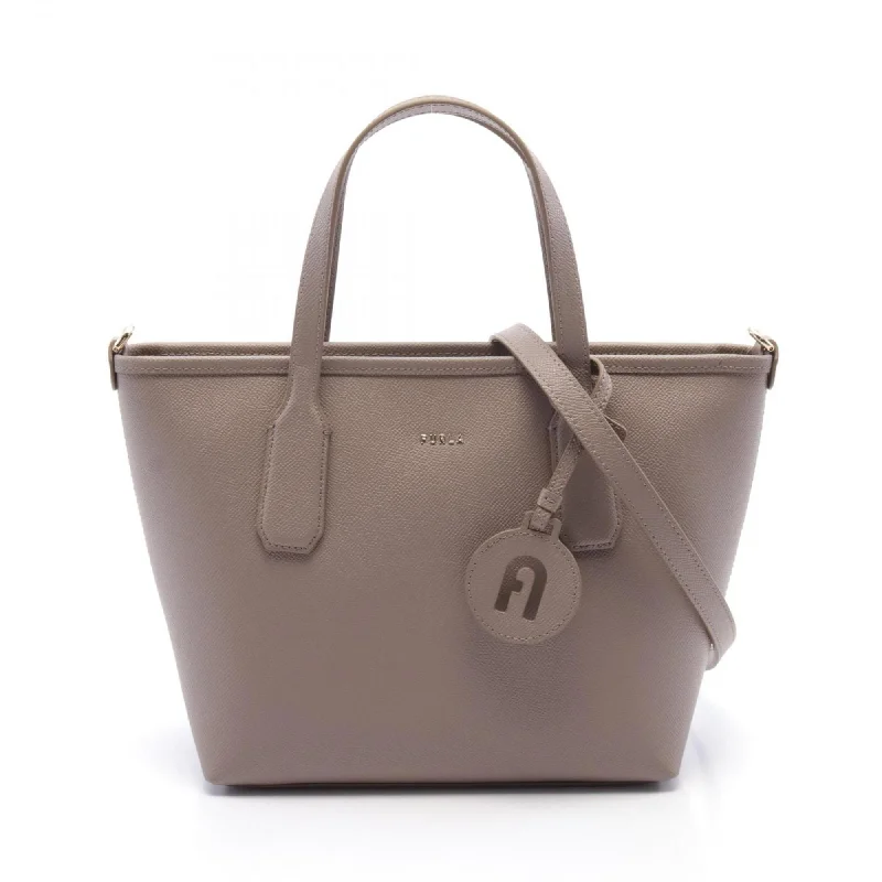 Handle bags with subtle embroidery for detail -Furla  Leather Tote Bag