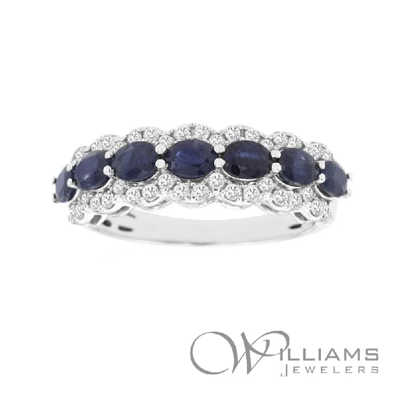 Women’s rings with intricate mandala engravings -Williams Signature 14 Karat Sapphire Ring