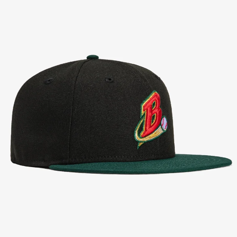 Premium leather cap for upscale casual looks -New Era x MiLB 'Buffalo Bisons' 59Fifty Fitted Hat Black / Green