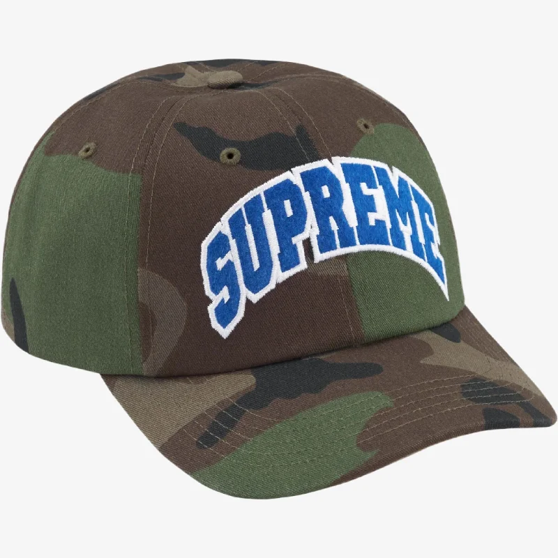 Lightweight cap for summer hiking trails -Supreme 'Felt Arc' 6-Panel Snapback Hat Woodland Camo (FW24)