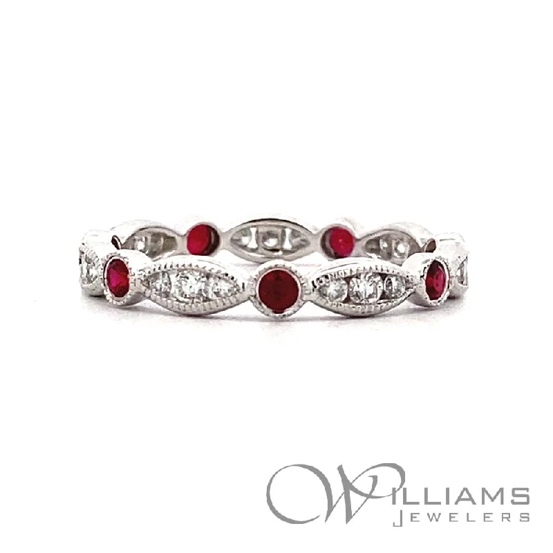 Women’s rings with vintage claw prong settings -Williams Signature 18 Karat Ruby Ring