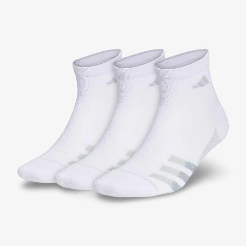 Durable canvas cap for rugged outdoor use -(Men's) Adidas Superlite Stripe III Quarter Socks White / Clear Onix Grey (3 Pack) 5153843A