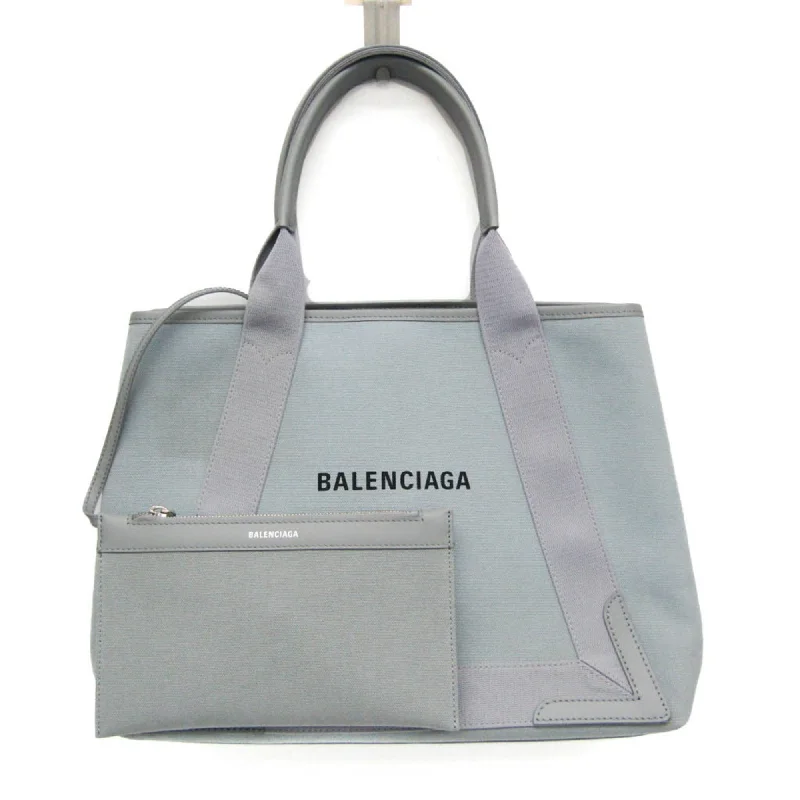 Handle bags with retro logos for charm -Balenciaga   Leather Canvas Tote Bag (Pre-Owned)