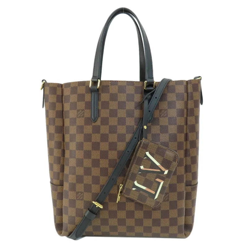 Insulated handle bags for keeping food fresh -Louis Vuitton Damier Damier Canvas Ebene Damier Canvas Tote Bag (Pre-Owned)