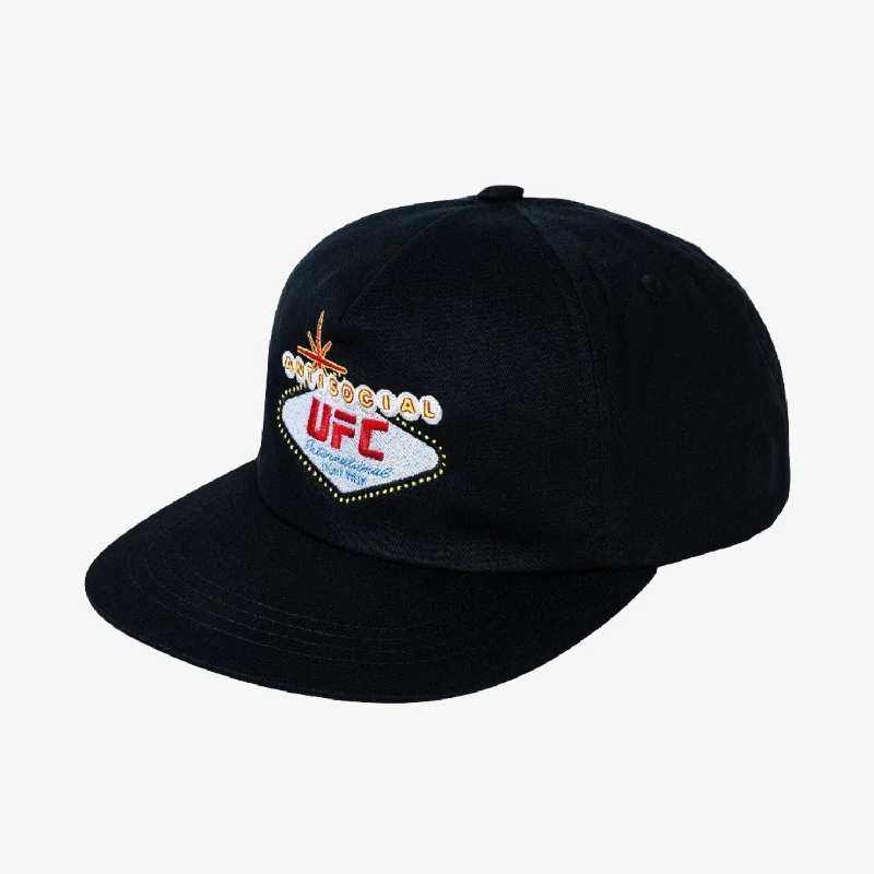 Classic navy cap for timeless wardrobe staple -Anti Social Social Club ASSC x UFC 'Fight Week' Cap Black