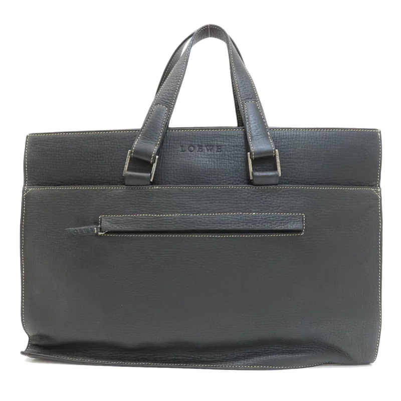 Handle bags with detachable pouches for versatility -Loewe  Leather Tote Bag (Pre-Owned)