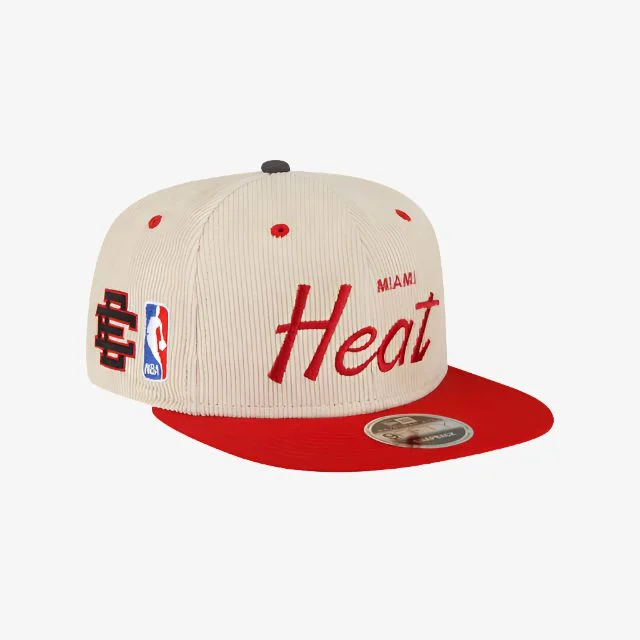 Designer trucker cap with signature brand patch -Eric Emanuel x New Era x NBA 'Miami Heat' EE 9FIFTY Snapback Hat