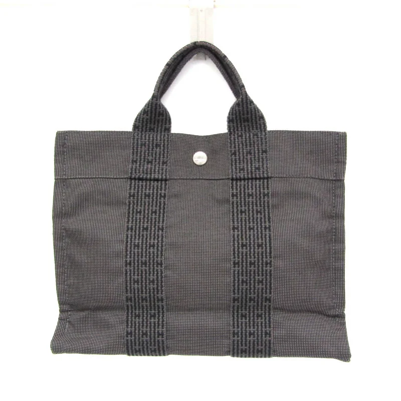 Handle bags with wide openings for access -Hermes Her Line   Polyamide Polyester Tote Bag (Pre-Owned)