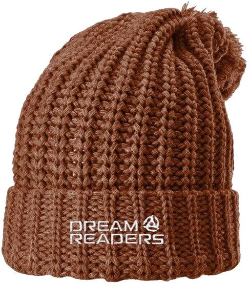 Cotton mesh cap for airy outdoor comfort -Richardson Chunk Cable Beanie W/ Cuff & Pom