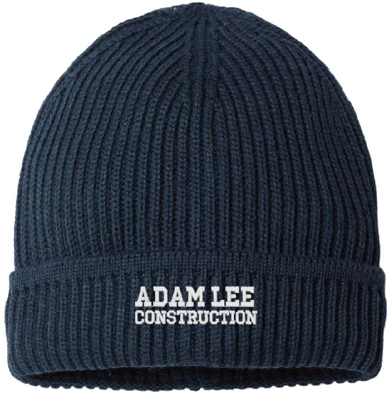 Denim snapback cap for casual cool edge -Atlantis Headwear Sustainable Finish Edge Knit