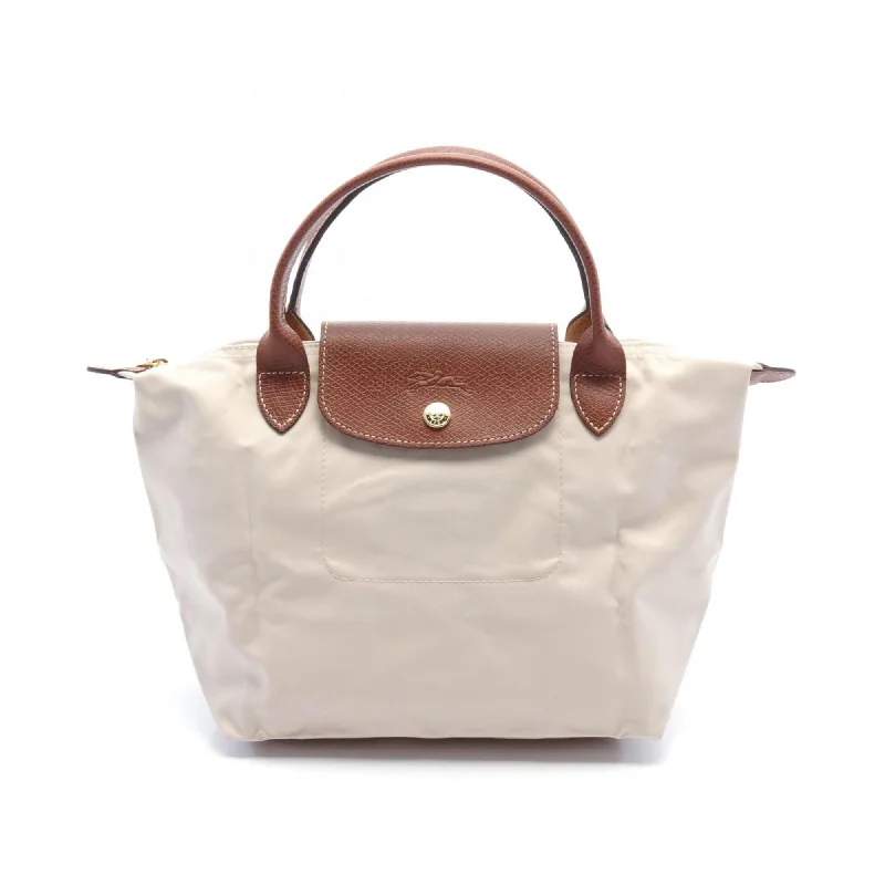 Handle bags with sleek silhouettes for fashion -Longchamp   Nylon Leather Tote Bag