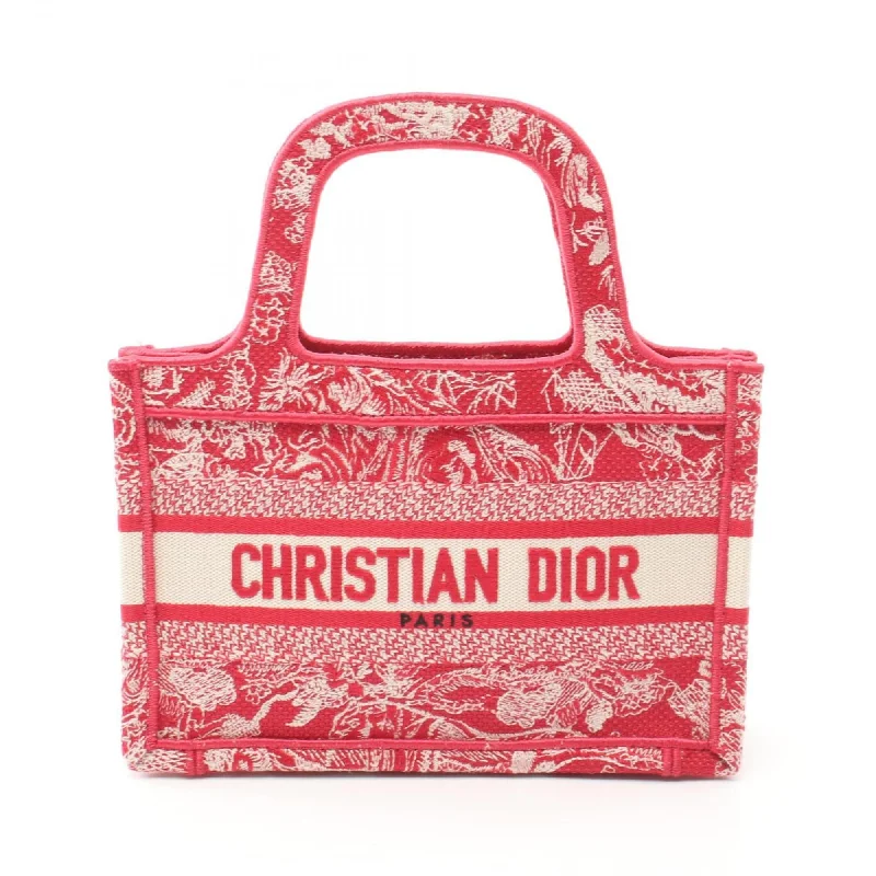 Handle bags with holiday themes for festivities -Christian Dior  Color  Canvas Handbag Tote Bag (Pre-Owned)