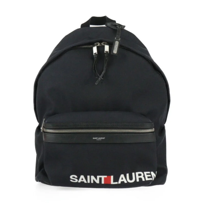 Handle bags with polka dots for fun -Saint Laurent  Canvas Leather Backpack (Pre-Owned)