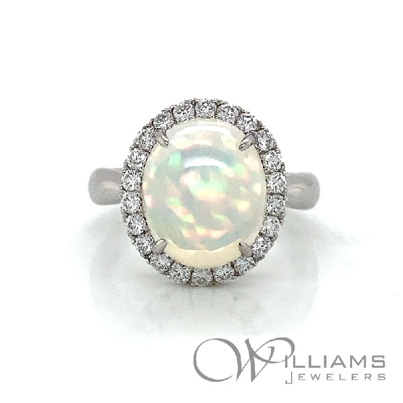 Women’s rings with starburst sapphire for radiance -Williams Signature 18 Karat Opal Ring