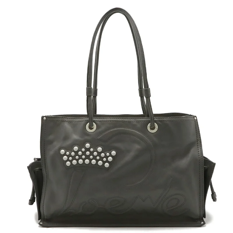 Handle bags with perforated details for style -Loewe  Leather Shoulder Bag Tote Bag (Pre-Owned)