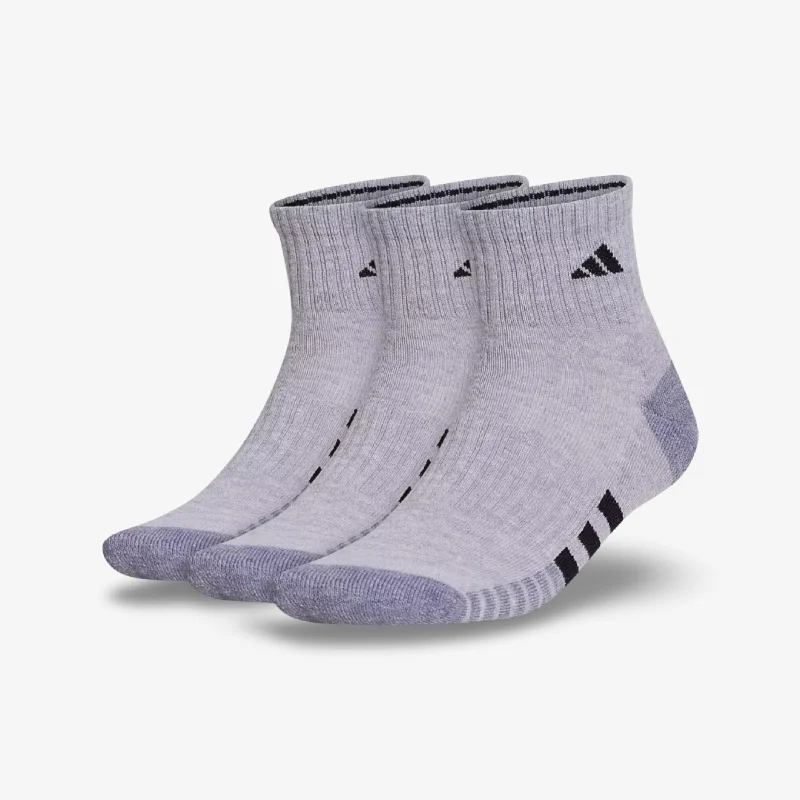 Lightweight sports cap for active workout days -(Men's) Adidas Superlite III Quarter Socks Cool Light Heather / Grey (3 Pack) 5155891A