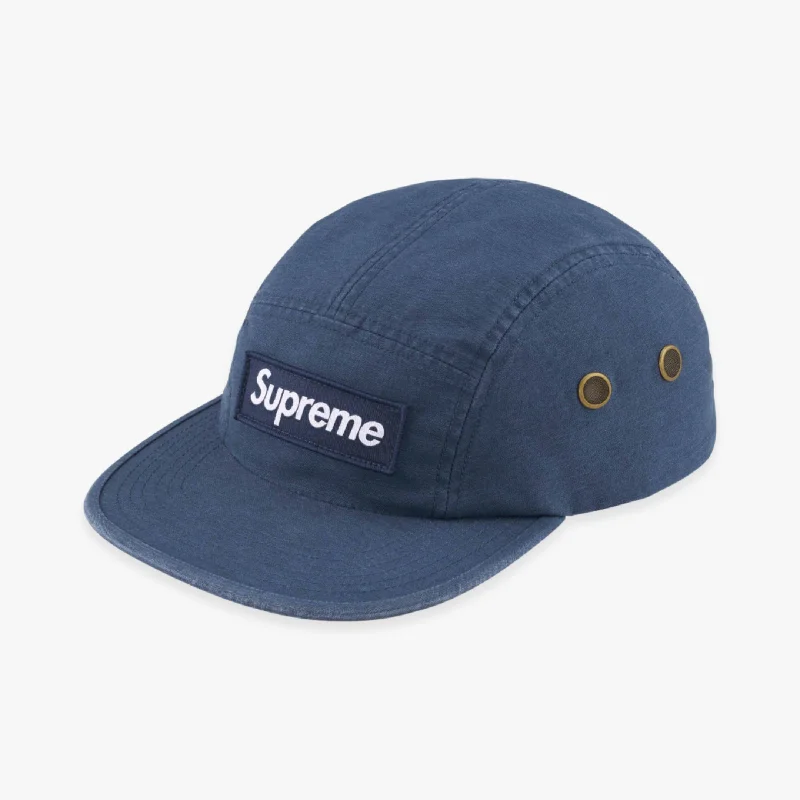 Premium snapback cap with embroidered artwork -Supreme Camp Cap 'Military' Navy (FW23)