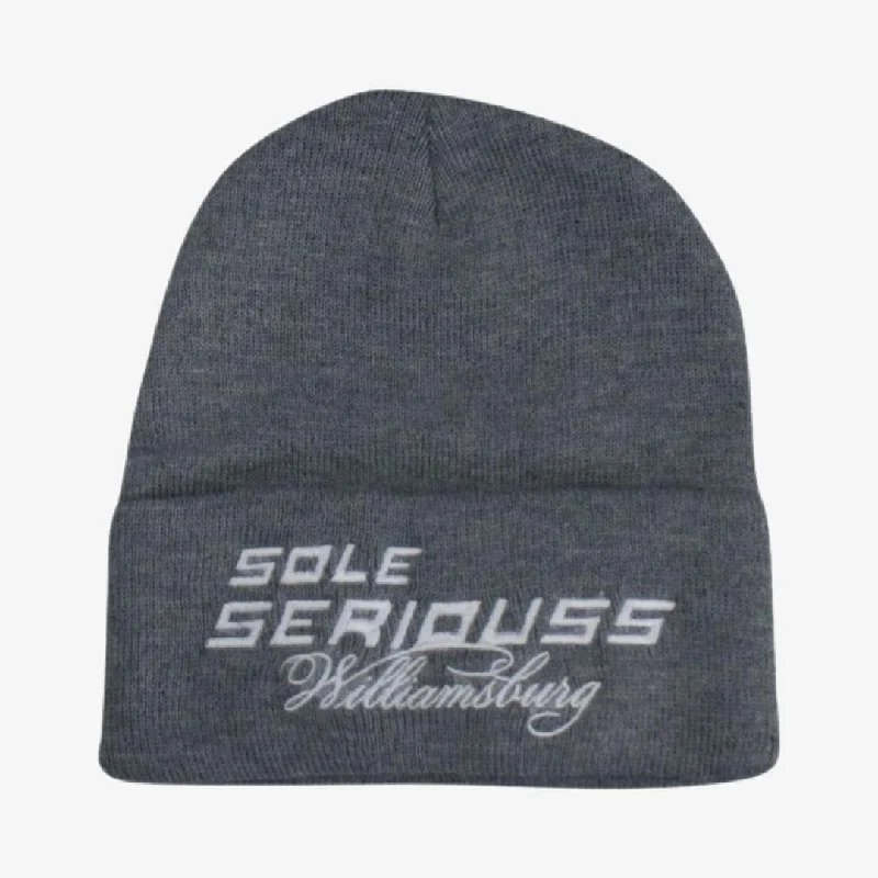 Classic baseball cap for casual everyday wear -SOLE SERIOUSS 'Williamsburg' Beanie Grey (FW23)