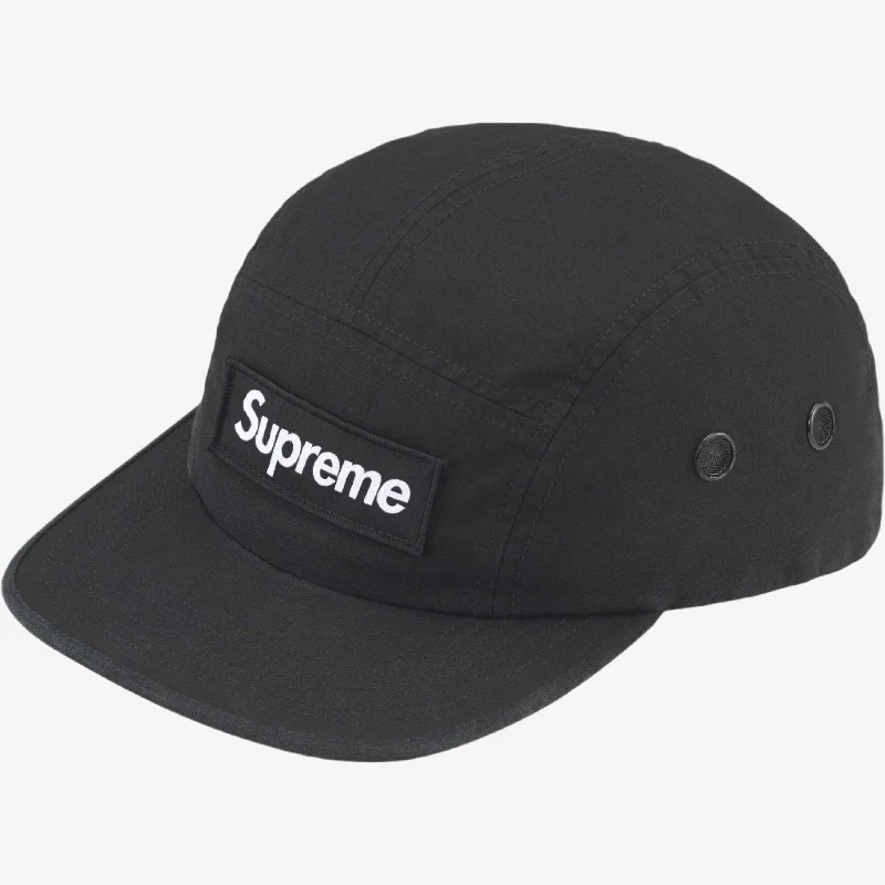 Camouflage cap with adjustable strap back -Supreme Camp Cap 'Military' Black (FW24)