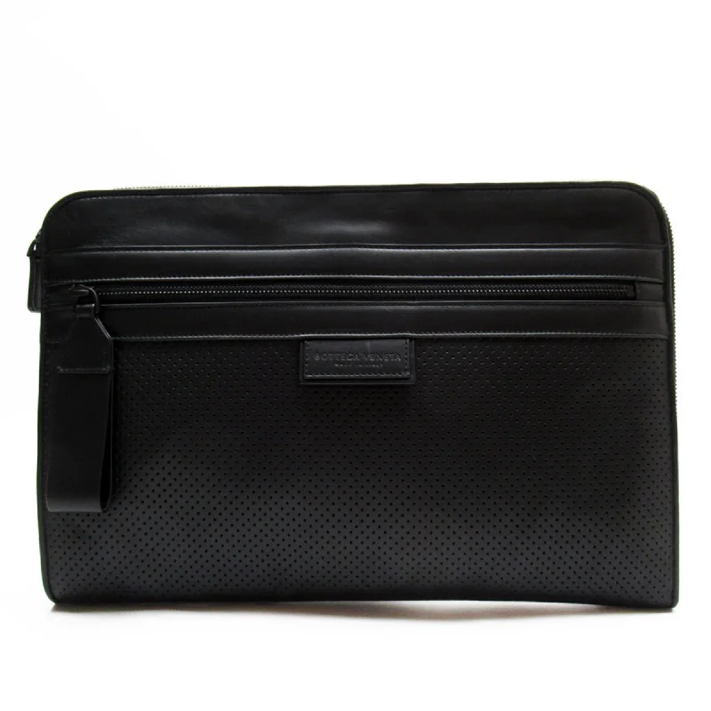 Handle bags with sleek leather for work -Bottega Veneta  Leather Clutch Bag (Pre-Owned)