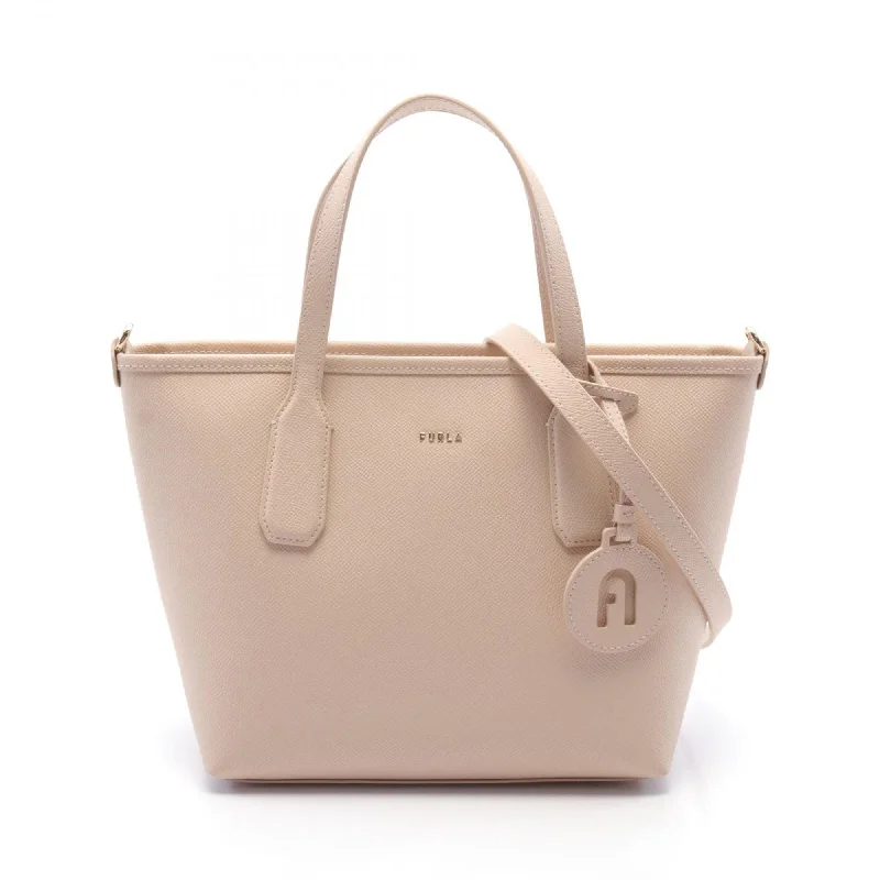 Handle bags with minimalist sleek silhouettes -Furla  Leather Tote Bag (Pre-Owned)