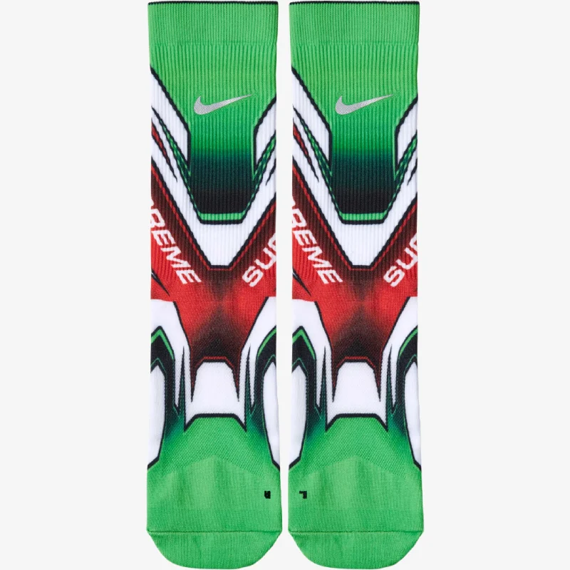 Affordable cap for budget-friendly headwear options -Nike x Supreme Spark Crew Socks Green Multi (FW24) FW24A25-GREEN-MULTI