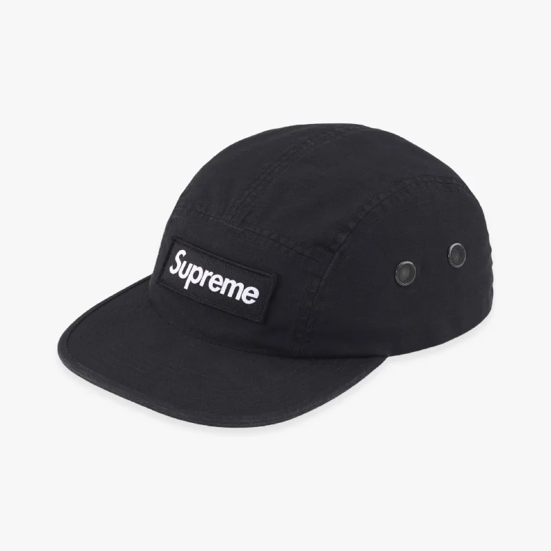 Camouflage cap with adjustable strap back -Supreme Camp Cap 'Military' Black (FW23)