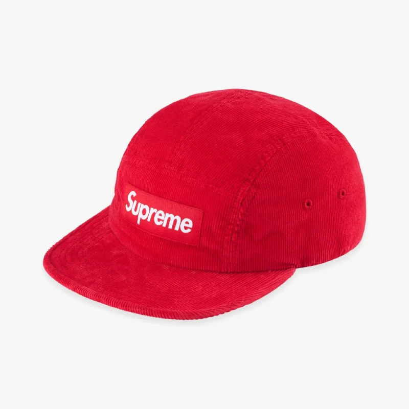 Adjustable cap with sturdy velcro closure -Supreme Camp Cap 'Corduroy' Red (FW23)