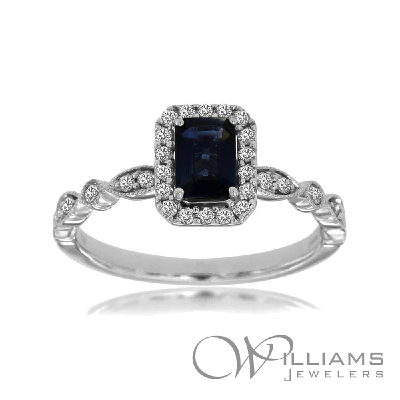 Women’s rings with rough garnet for rugged -Williams Signature 14 Karat Sapphire Ring