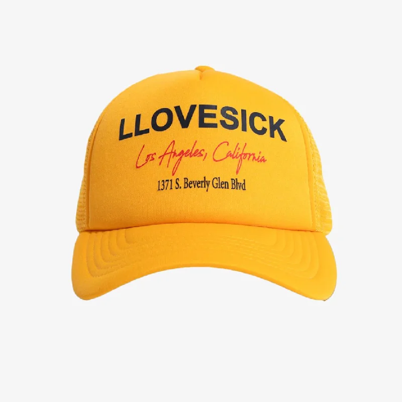 Minimalist cap for sleek simple style -LLovesick 'Starter Pack' 5-Panel Foam Trucker Snapback Cap Gold / Black LL1-104-GLD