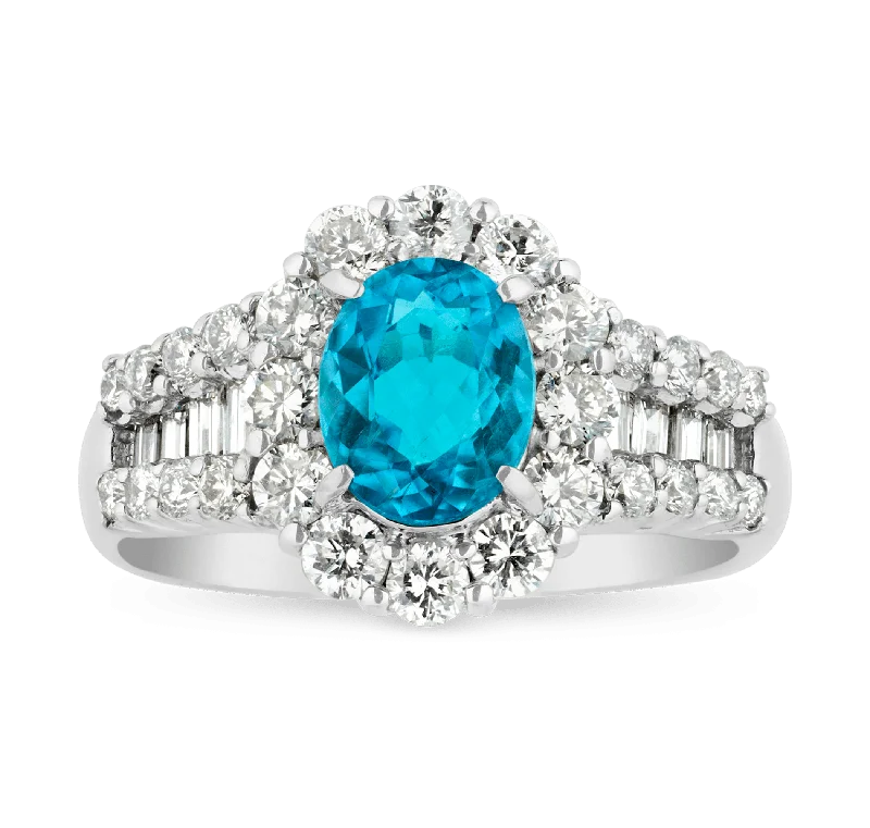 Women’s rings with stretch bands for ease -Brazilian Paraiba Ring, 1.01 carats