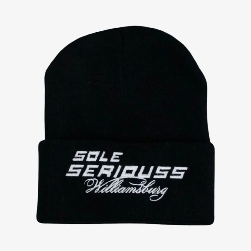 Lightweight sports cap with UV protection -SOLE SERIOUSS 'Williamsburg' Beanie Black (FW23)