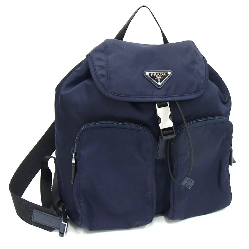 Handle bags with reinforced stitching for durability -Prada  Nylon Leather Backpack (Pre-Owned)