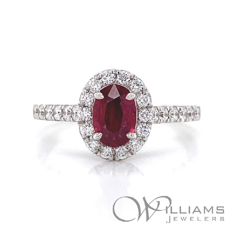 Women’s rings with shield-cut topaz stones -Williams Signature 14 Karat Ruby Ring