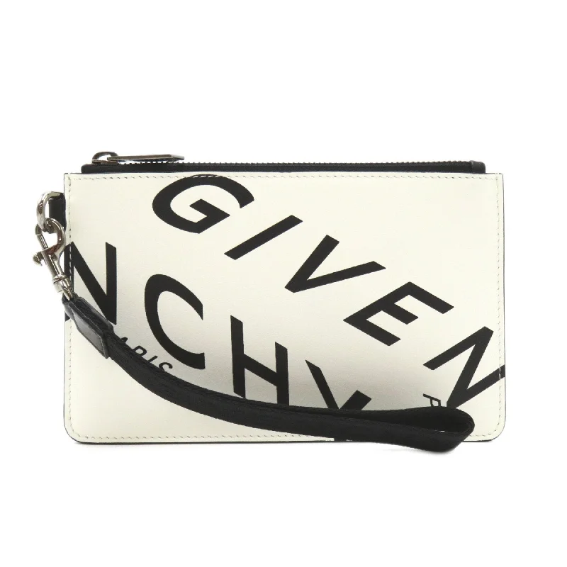 Handle bags with modern cutouts for style -Givenchy   Leather Clutch Bag