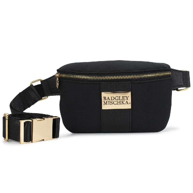 Handle bags with vibrant colors for boldness -BADGLEY MISCHKA Sage Scuba and Vegan Leather Belt Bag