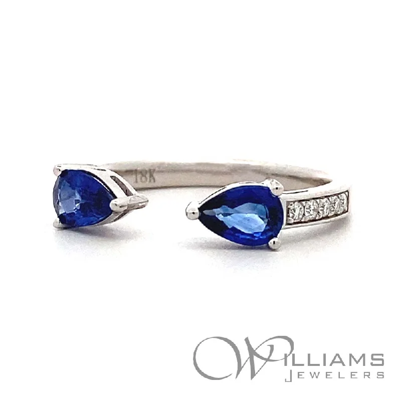 Women’s rings with eternity knot for love -Williams Signature 18 Karat Sapphire Ring