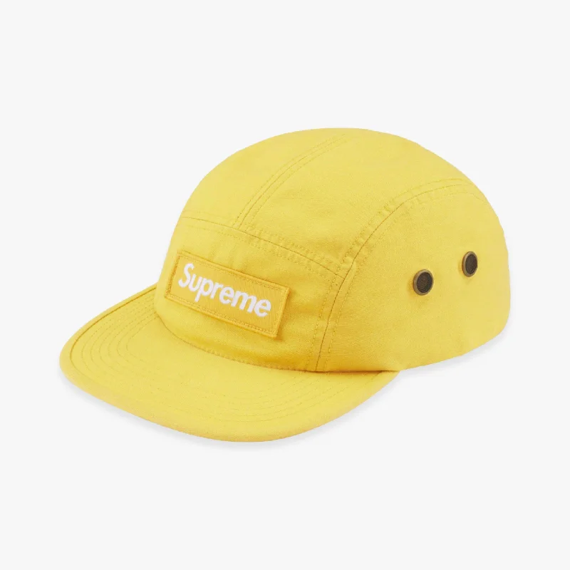 Classic cap with curved bill silhouette -Supreme Camp Cap 'Military' Dusty Gold (FW23)