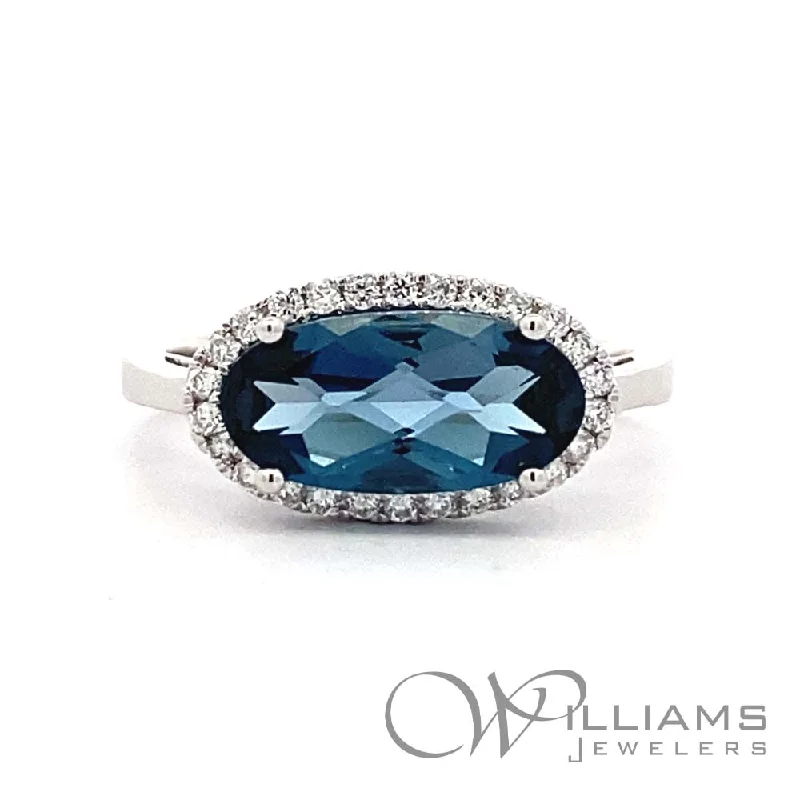 Women’s rings with rough opal for beauty -Williams Signature 14 Karat Topaz Ring