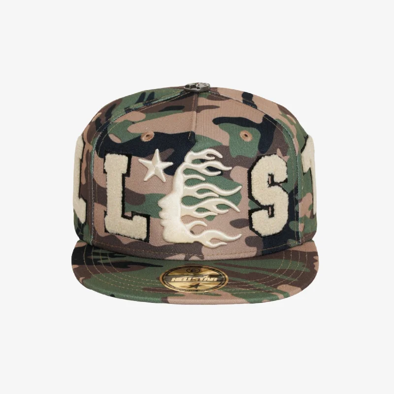 Camouflage cap with adjustable strap back -Hellstar 'OG Patch' 6-Panel Fitted Hat Camo