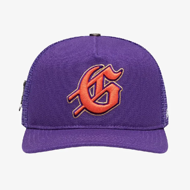 Bright red cap for standout team spirit -Godspeed 'GS Logo' Trucker Snapback Hat Purple / Orange