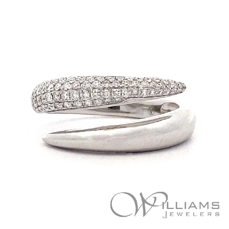 Women’s rings with engraved floral band patterns -Williams Signature 14 Karat Diamond Ring