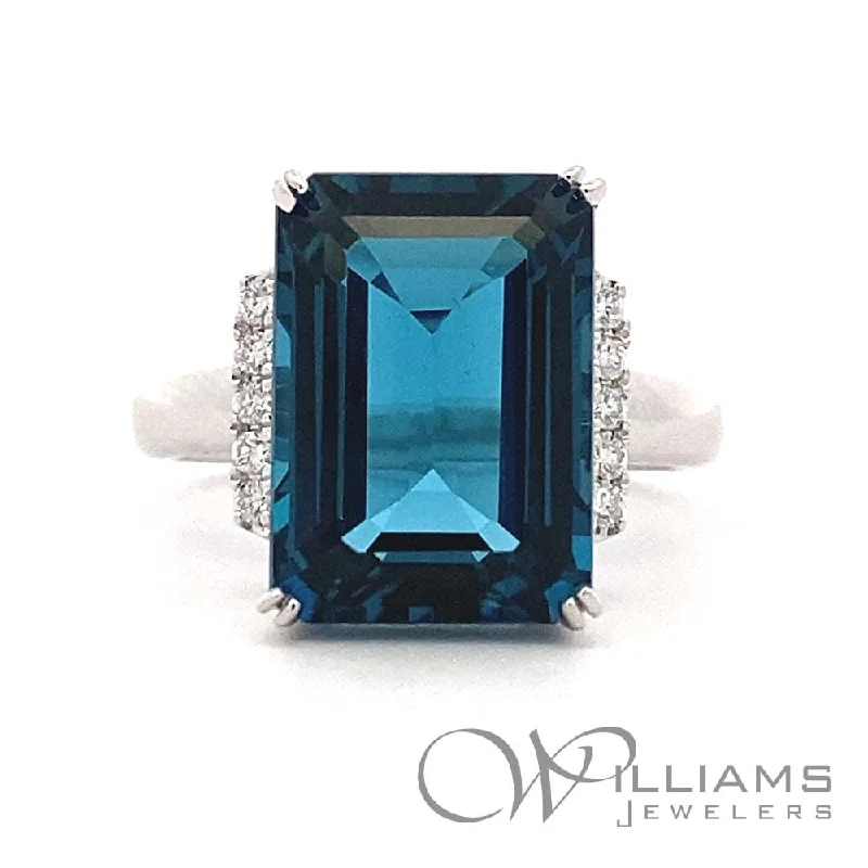 Women’s rings with twisted bands for style -Williams Signature 14 Karat Topaz Ring