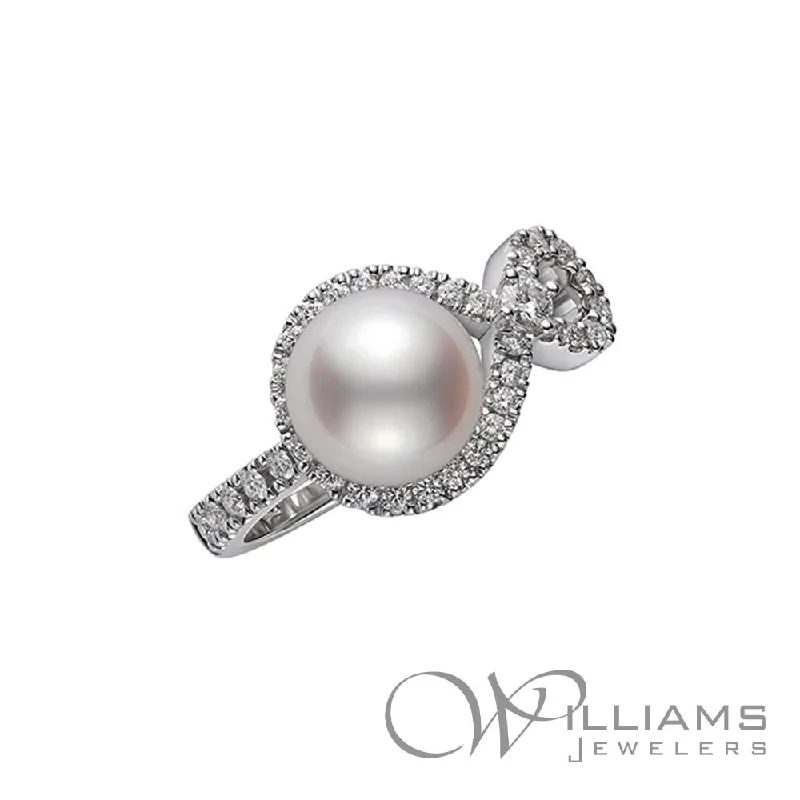 Women’s rings with stretch bands for ease -Mikimoto 18 Karat Pearl Ring