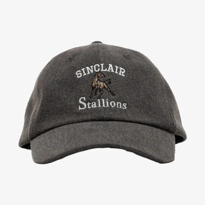 Graphic print cap for artistic expression -Sinclair 'Stallions' Hat Grey Denim