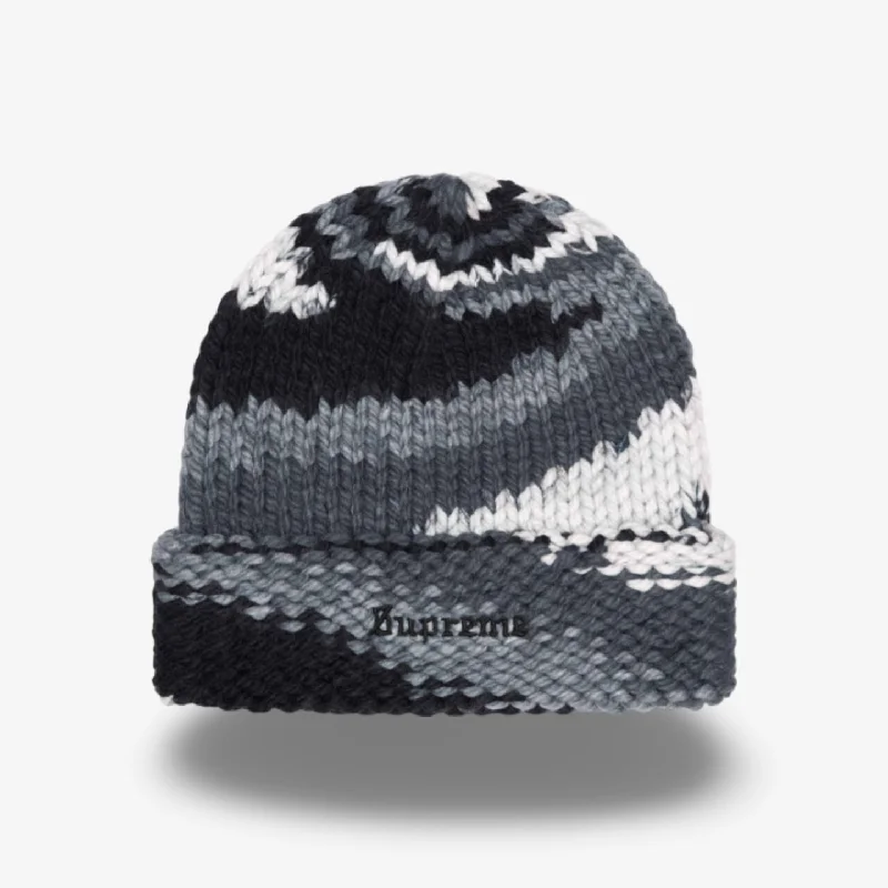 Wool sports cap for chilly game nights -Supreme Beanie 'Gradient Spacedye' Black (SS24)