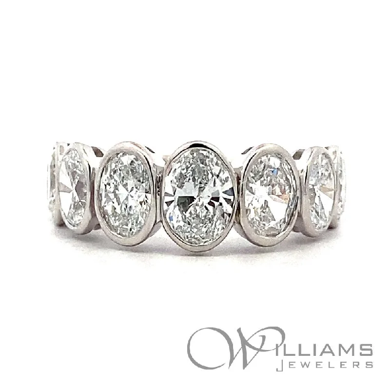 Women’s bold rings with hammered silver bands -JB Star Platinum Diamond Ring