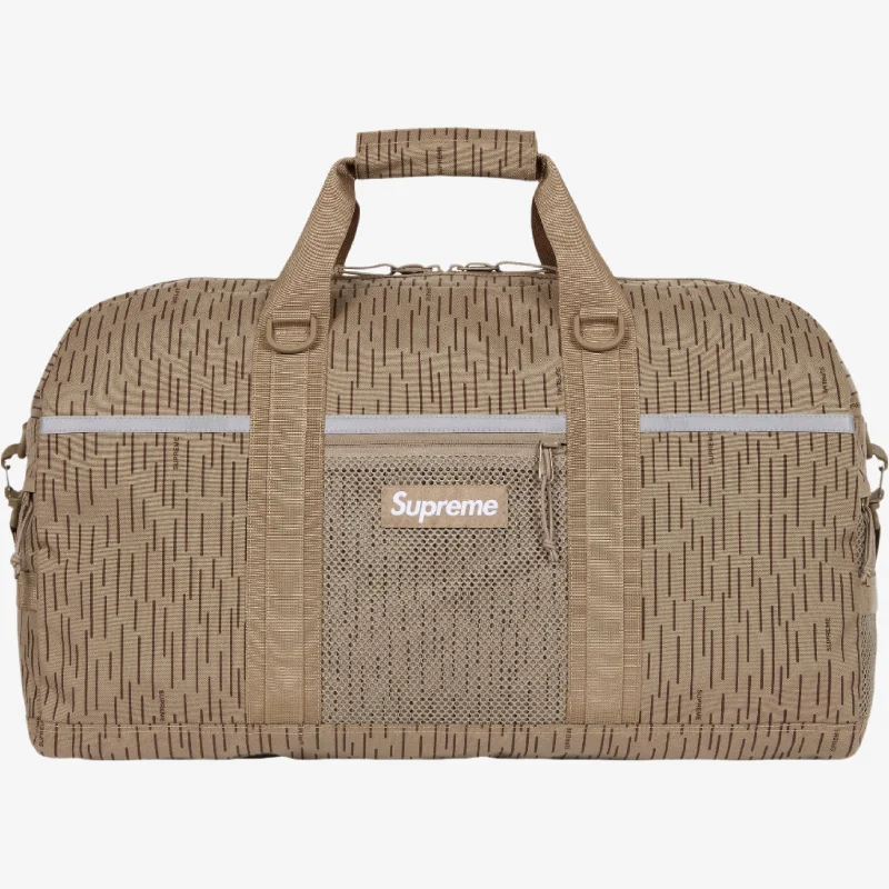 Designer cap for high-end brand appeal -Supreme Duffle Bag Tan Raindrop (FW24)