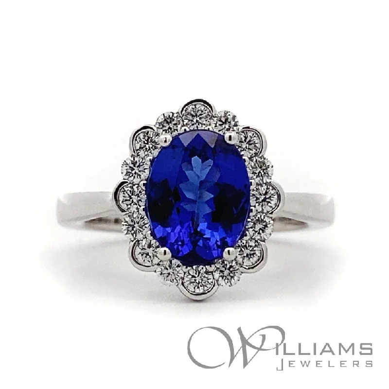 Women’s rings with branch-inspired amethyst bands -Williams Signature 18 Karat Tanzanite Ring